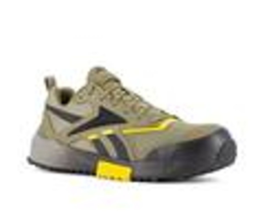 Men REEBOK WORK Electric Hazard | Men'S Reebok Work Lavante Trail 2 Work Rb3240 Work Shoes Army Green