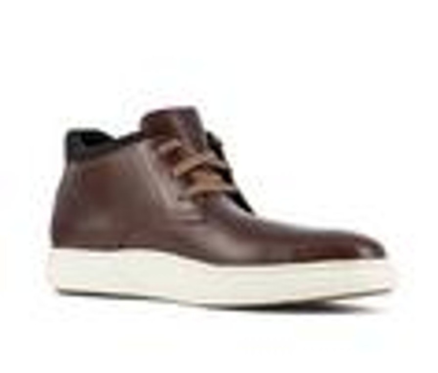 Men Florsheim Work Steel Toe | Men'S Florsheim Work Premier Work Chukka Work Shoes Dark Cognac