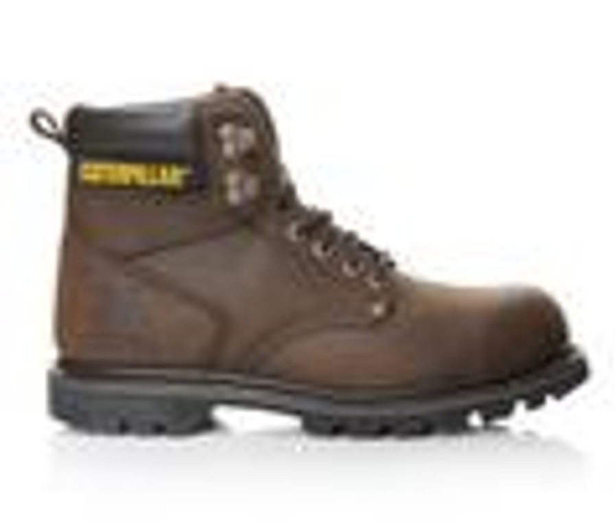 Men Caterpillar Electric Hazard | Men'S Caterpillar Second Shift 6 In Steel Toe Work Boots Brown