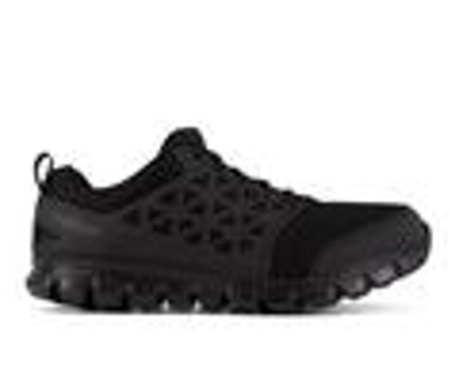 Men REEBOK WORK Soft Toe | Men'S Reebok Work Sublite Cushion Slip Resistant Slip Resistant Shoes Black