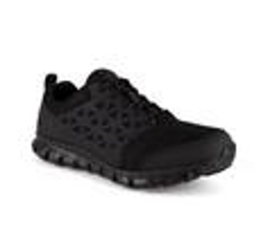 Men REEBOK WORK Soft Toe | Men'S Reebok Work Sublite Cushion Slip Resistant Slip Resistant Shoes Black