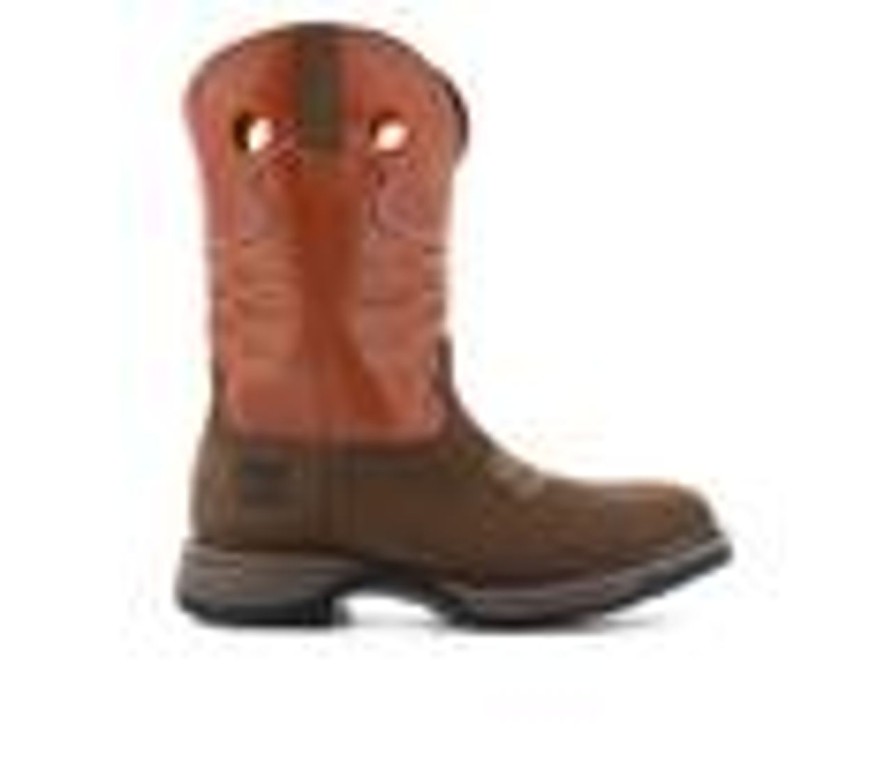 Men Frye Supply Electric Hazard | Men'S Frye Supply Non-Waterproof Western Safety-Craft Boot Work Boots Brown/Burnt Org