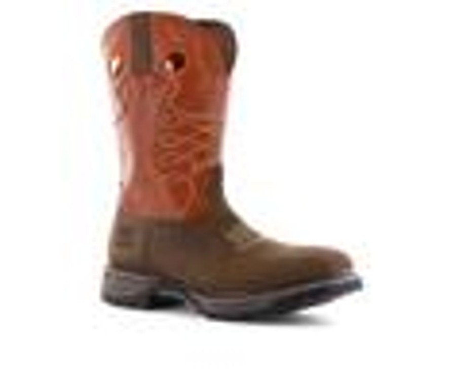 Men Frye Supply Electric Hazard | Men'S Frye Supply Non-Waterproof Western Safety-Craft Boot Work Boots Brown/Burnt Org