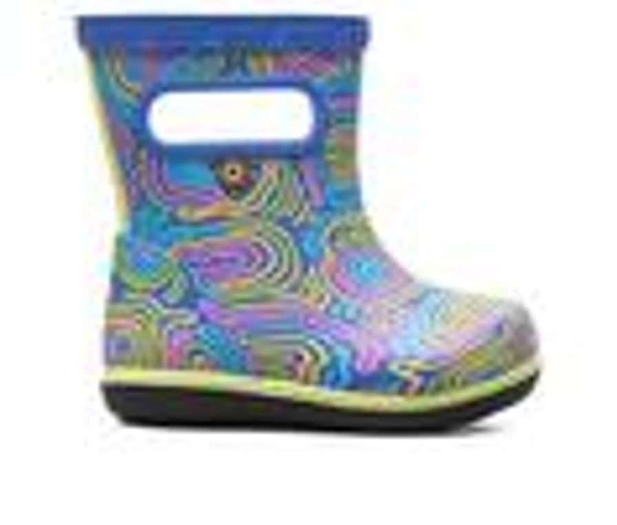 Kids Bogs Footwear Boots | Kids' Bogs Footwear Toddler Skipper Ii Cloud Geo Rain Boots Royal Multi