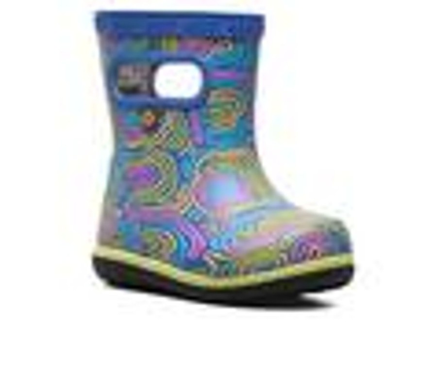 Kids Bogs Footwear Boots | Kids' Bogs Footwear Toddler Skipper Ii Cloud Geo Rain Boots Royal Multi