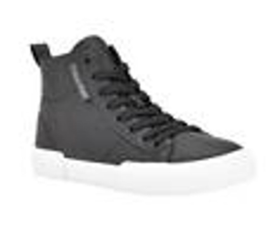 Men Calvin Klein High Tops | Men'S Calvin Klein Firmin High Top Fashion Sneakers Black