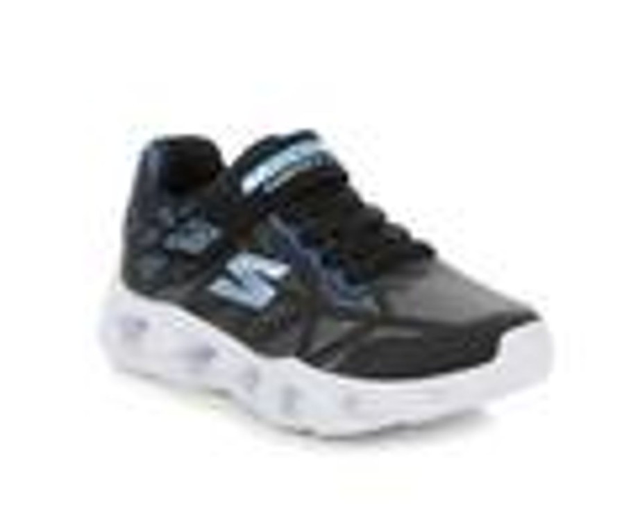 Kids Skechers Casual | Boys' Skechers Little Kid & Big Kid Vortex 2.0 Wide Light-Up Shoes Black/Blue/Slvr