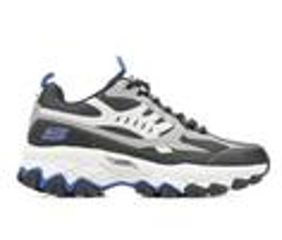 Men Skechers Walking And Hiking | Men'S Skechers 237358 Arch Fit Akhidime Trail Running Shoes Black/Grey/Blue