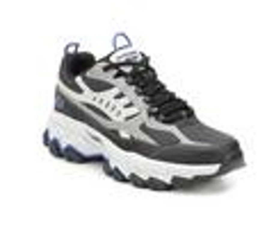 Men Skechers Walking And Hiking | Men'S Skechers 237358 Arch Fit Akhidime Trail Running Shoes Black/Grey/Blue