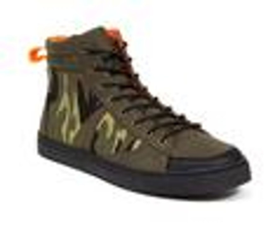 Men Deer Stags High Tops | Men'S Deer Stags Blaze High-Top Sneaker Boots Olive Camo