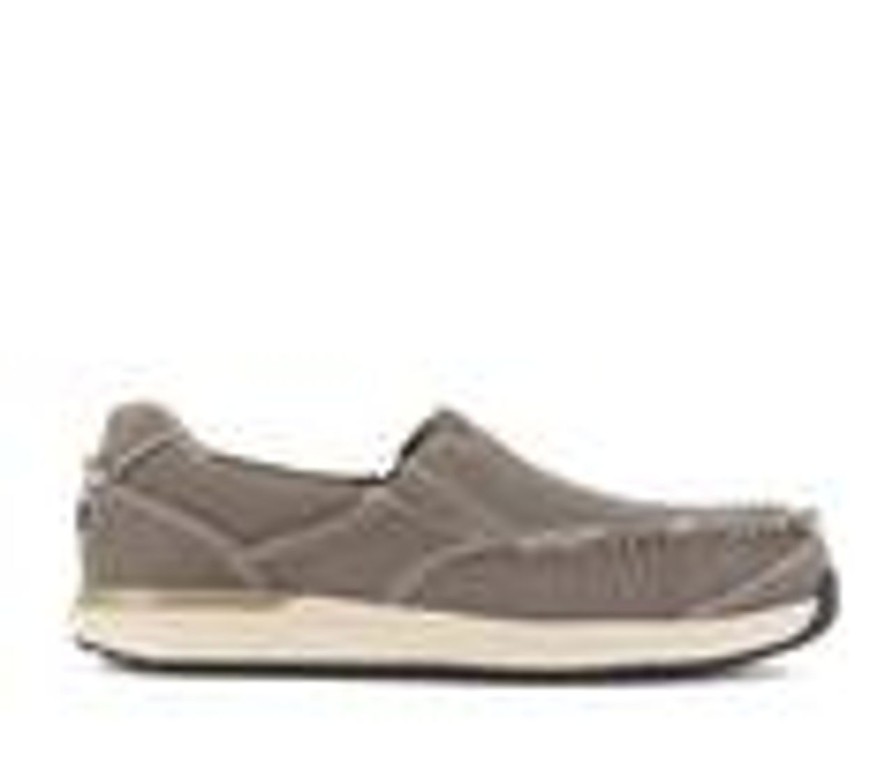 Men Rockport Works Composite And Alloy Toe | Men'S Rockport Works Langdon Rb2151 Slip-Resistant Work Shoes Breen