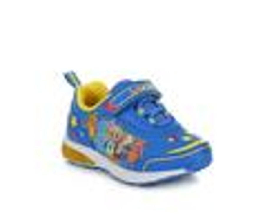 Kids CoComelon Casual | Boys' Cocomelon Toddler & Little Kid Cocomelon Light-Up Sneakers Blue/White