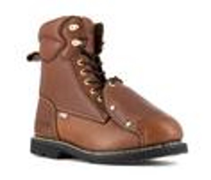 Men Iron Age Steel Toe | Men'S Iron Age Groundbreaker Ia5015 Work Boots Brown