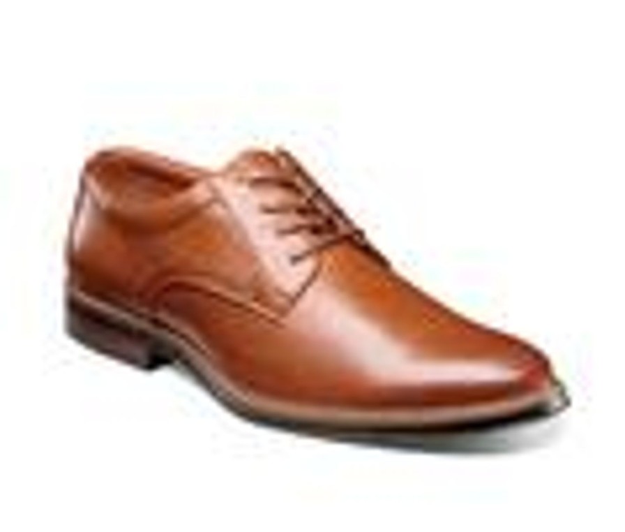 Men Nunn Bush Oxfords | Men'S Nunn Bush Carmelo Plain Toe Oxford Dress Shoes Cognac