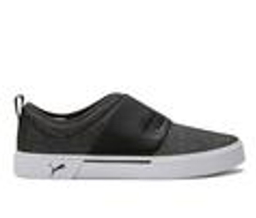 Men Puma Slip-Ons | Men'S Puma El Rey Ii Slip-On Sneakers Black/Gry/White