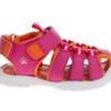 Kids Rugged Bear Sandals | Girls' Rugged Bear Toddler Panda Sport Sandals Fuchsia/Orange