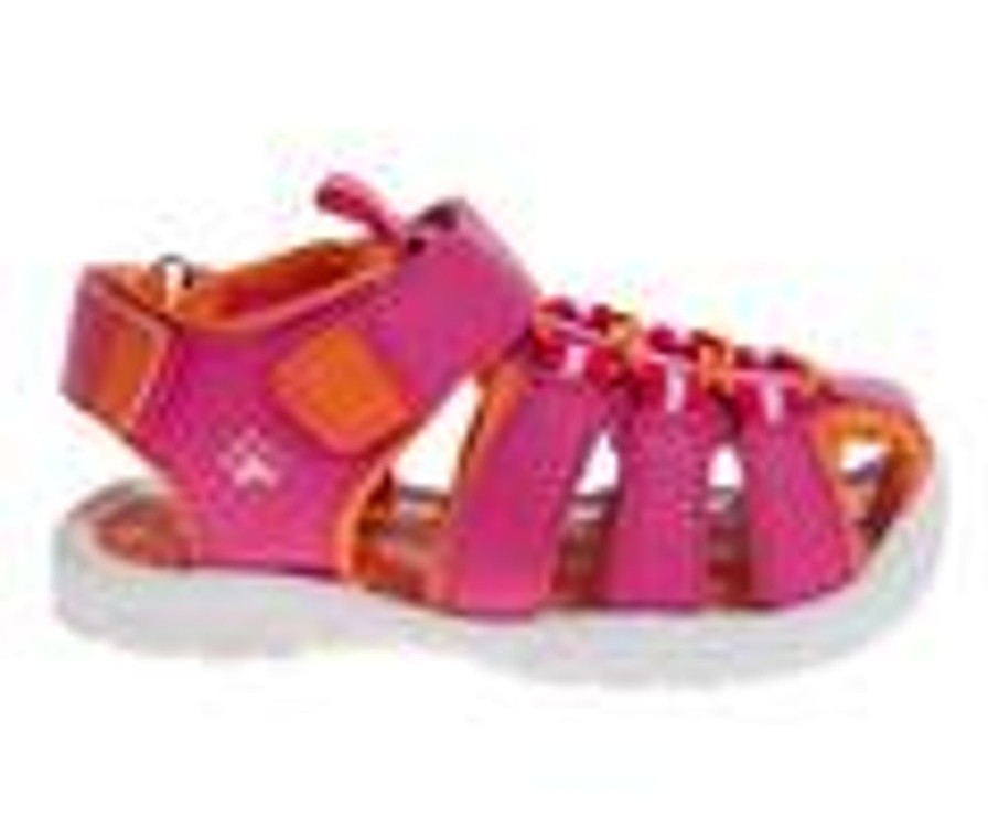 Kids Rugged Bear Sandals | Girls' Rugged Bear Toddler Panda Sport Sandals Fuchsia/Orange