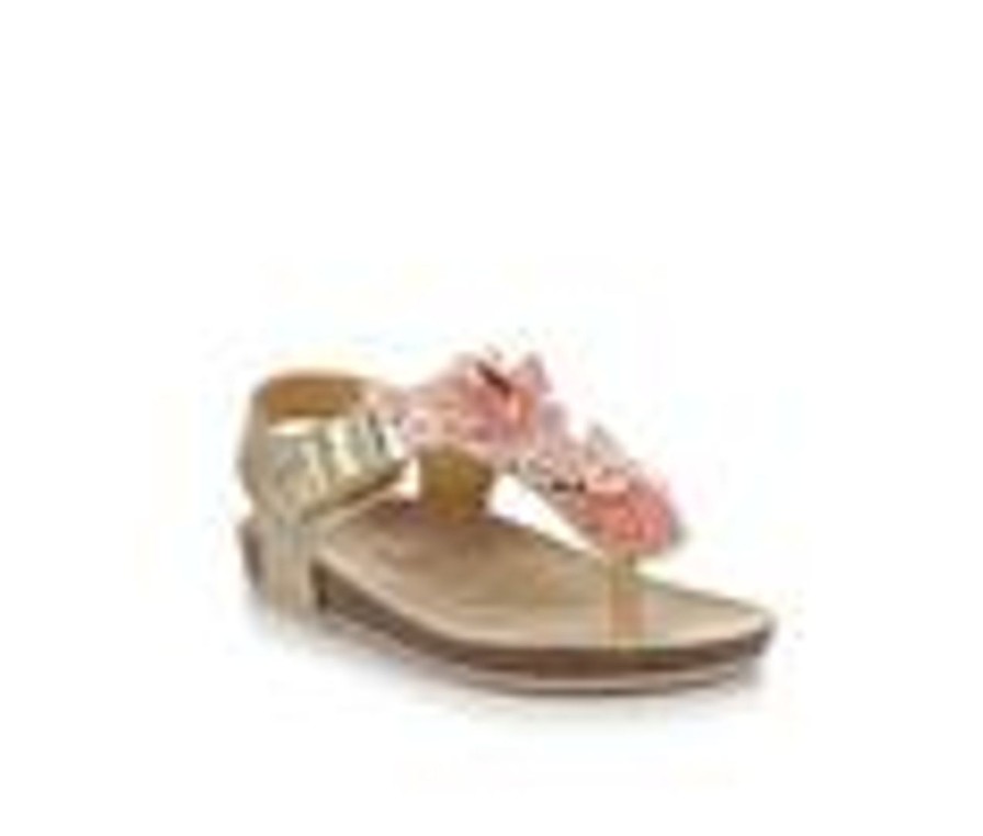 Kids Makalu Sandals | Girls' Makalu Little Kid & Toddler Butterfly Footbed Sandals Gold Multi