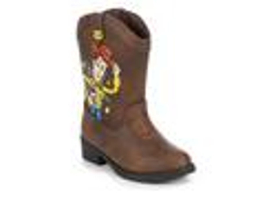 Kids Disney Boots | Boys' Disney Toddler & Little Kid Toy Story Western Cowboy Boots Brown