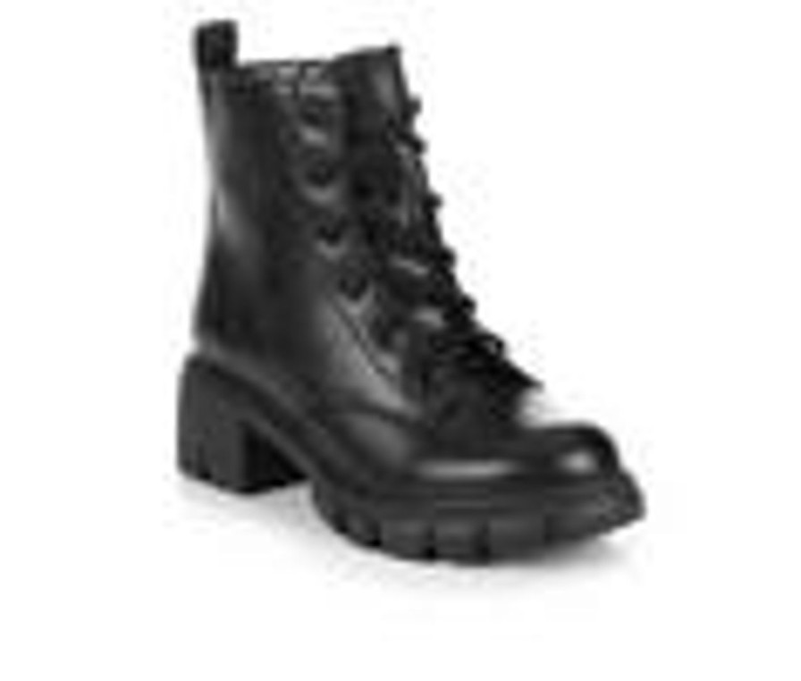 Kids Soda Boots | Girls' Soda Little Kid & Big Kid Abigail Lace-Up Boots Black