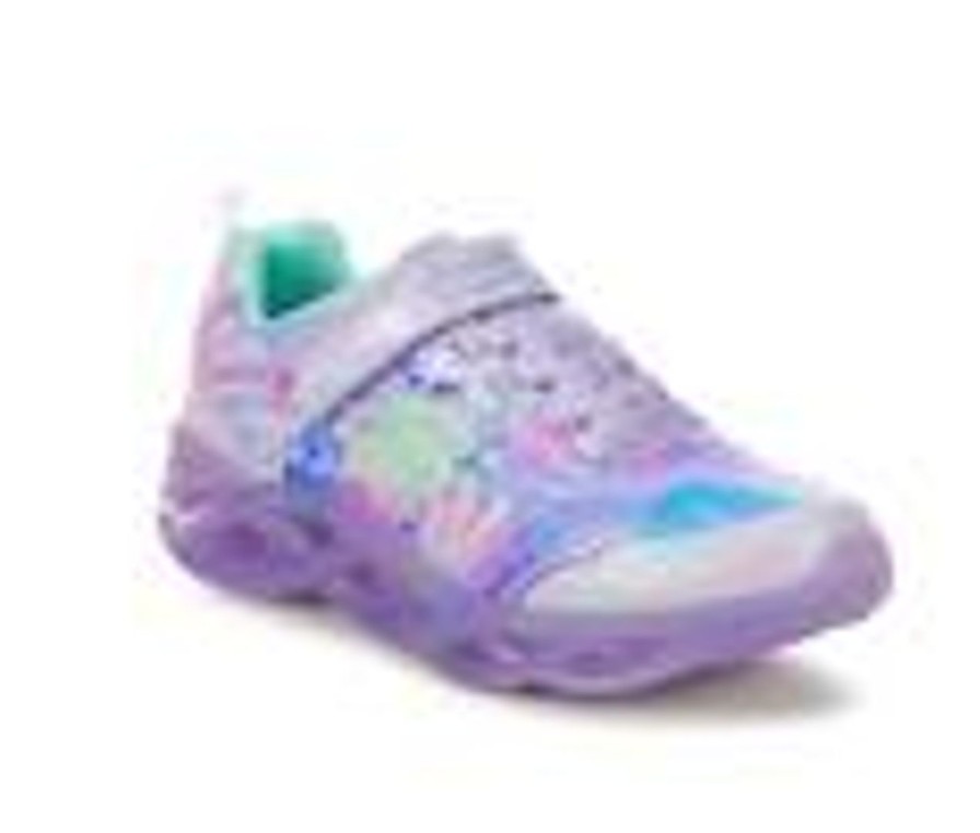 Kids Skechers Casual | Girls' Skechers Little Kid & Big Kid Twisty Ice Light-Up Shoes Lavendar/Multi