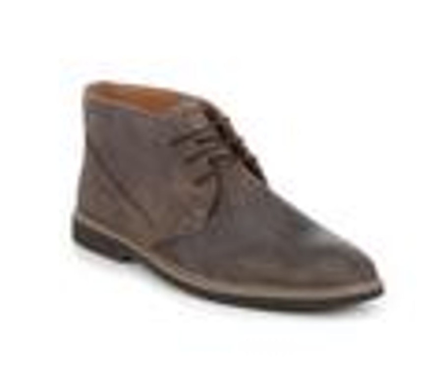 Men Clarks Boots | Men'S Clarks Malwood Top Dress Shoes Dark Grey Suede