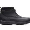 Men Clarks Winter And Snow Boots | Men'S Clarks Grove Zip Winter Boots Black Leather