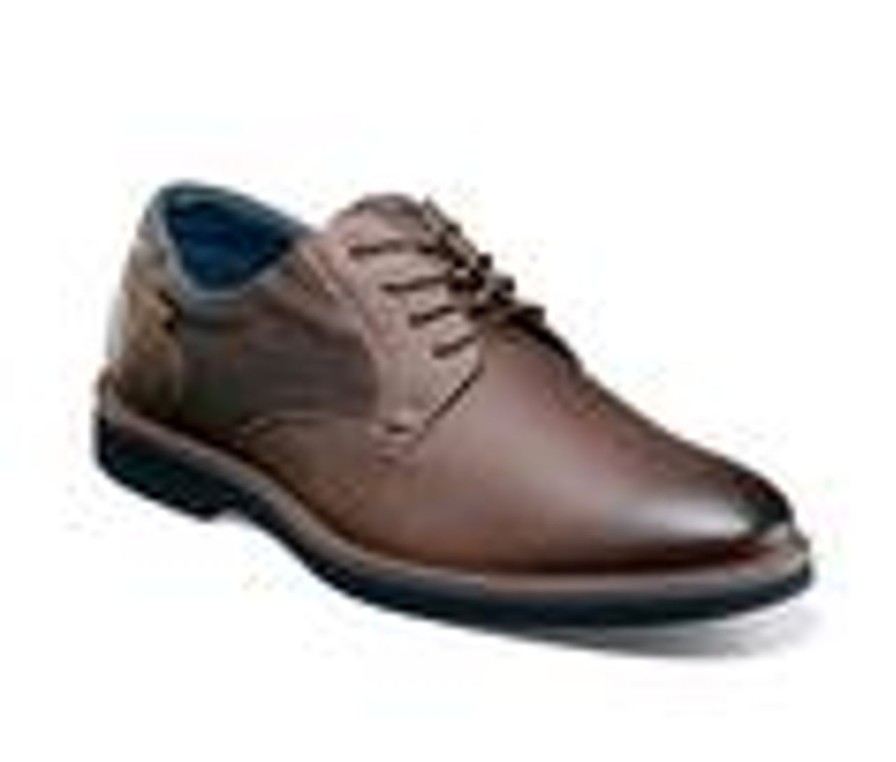 Men Nunn Bush Oxfords | Men'S Nunn Bush Dakota Plain Toe Oxfords Brown