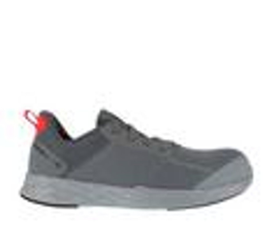 Men REEBOK WORK Composite And Alloy Toe | Men'S Reebok Work Astroride Strike Composite Toe Slip-Resistant Work Shoes Grey