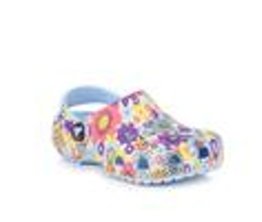 Kids Crocs Casual | Girls' Crocs Infant Classic Retro Floral Clog 4-10 Blue/Multi