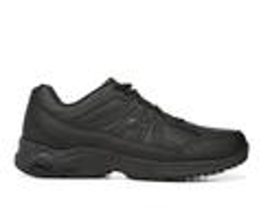 Men Dr. Scholls Slip Resistant | Men'S Dr. Scholls Titan 2 Safety Shoes Black Leather