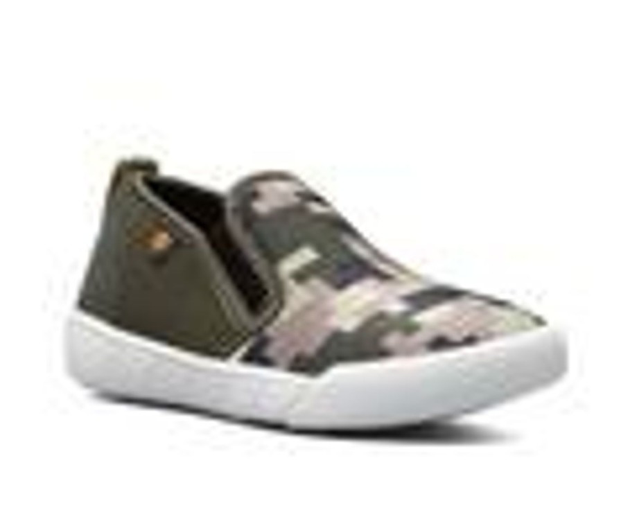 Kids Bogs Footwear Casual | Boys' Bogs Footwear Little Kid & Big Kid Kicker Ii Slip On Medium Camo Shoes Army Green