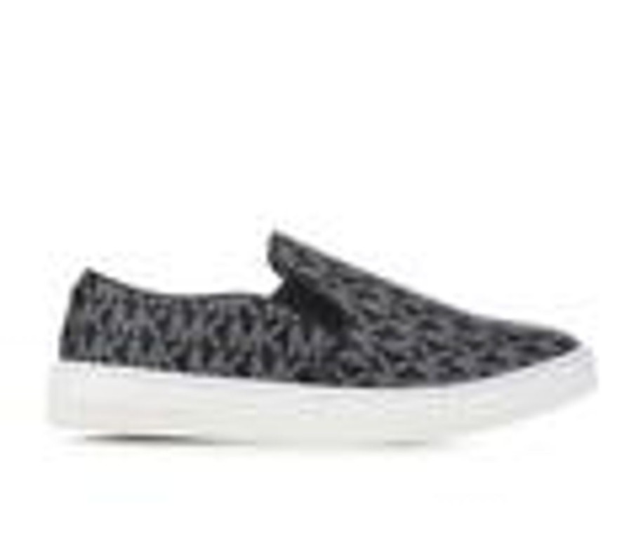 Kids MICHAEL KORS Casual | Girls' Michael Kors Little Kid & Big Kid Jem Daley Slip-On Shoes Black/White