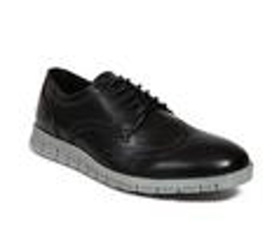 Men Deer Stags Oxfords | Men'S Deer Stags Corvallis Dress Shoes Black/Grey