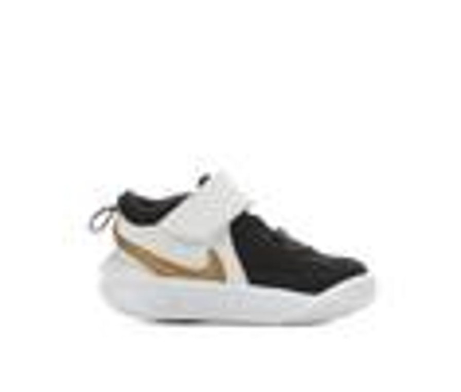 Kids Nike Athletics & Sneakers | Boys' Nike Infant & Toddler Team Hustle D10 Basketball Shoes Blk/Gold/White