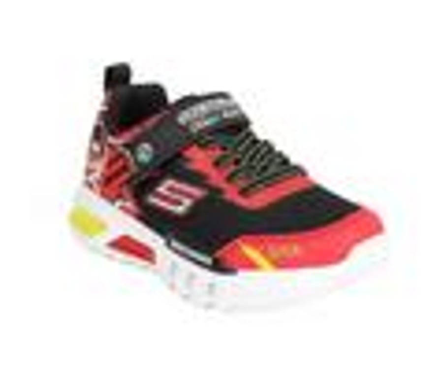 Kids Skechers Casual | Boys' Skechers Little Kid & Big Kid Ryan'S World Flex Glow Titan Light-Up Sneakers Red/Black/Ylw