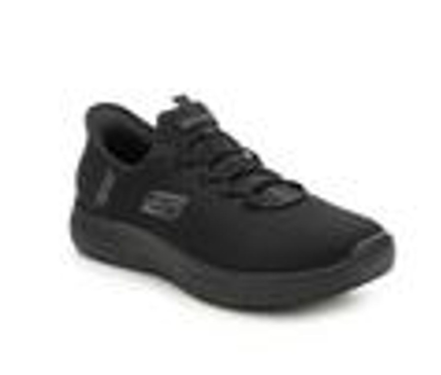 Men Skechers Work Slip Resistant | Men'S Skechers Work 200205 Summits Slip-In Slip Resistant Safety Shoes Black