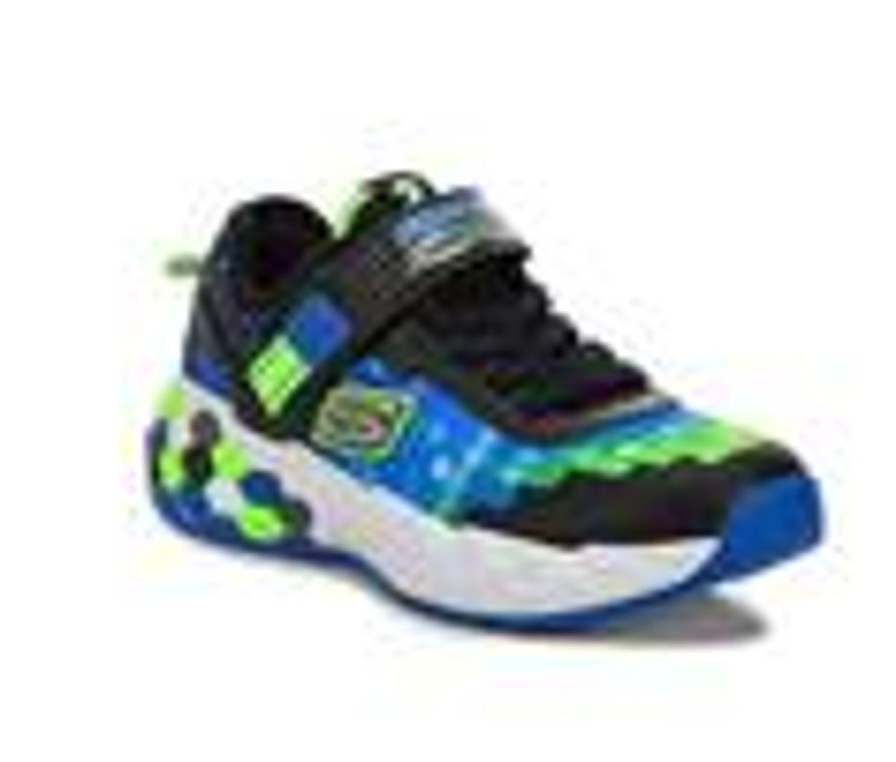 Kids Skechers Athletics & Sneakers | Boys' Skechers Little Kid & Big Kid Mega Craft 2.0 Running Shoes Black/Blue/Lime