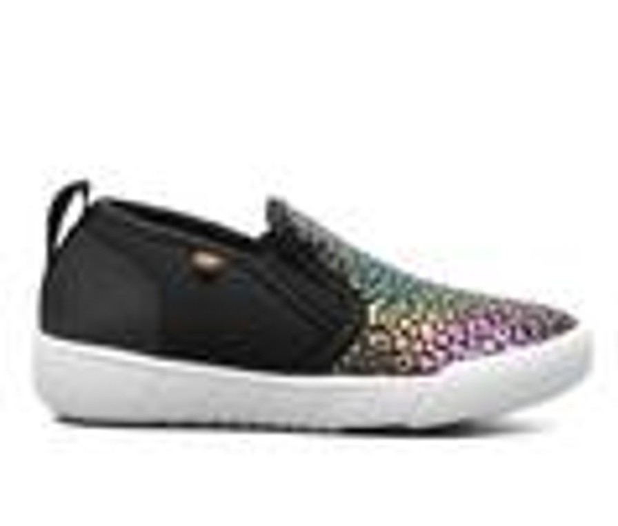 Kids Bogs Footwear Casual | Girls' Bogs Footwear Little Kid & Big Kid Kicker Ii Slip-On Sneakers Black Multi