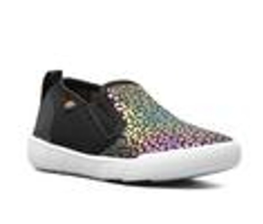 Kids Bogs Footwear Casual | Girls' Bogs Footwear Little Kid & Big Kid Kicker Ii Slip-On Sneakers Black Multi