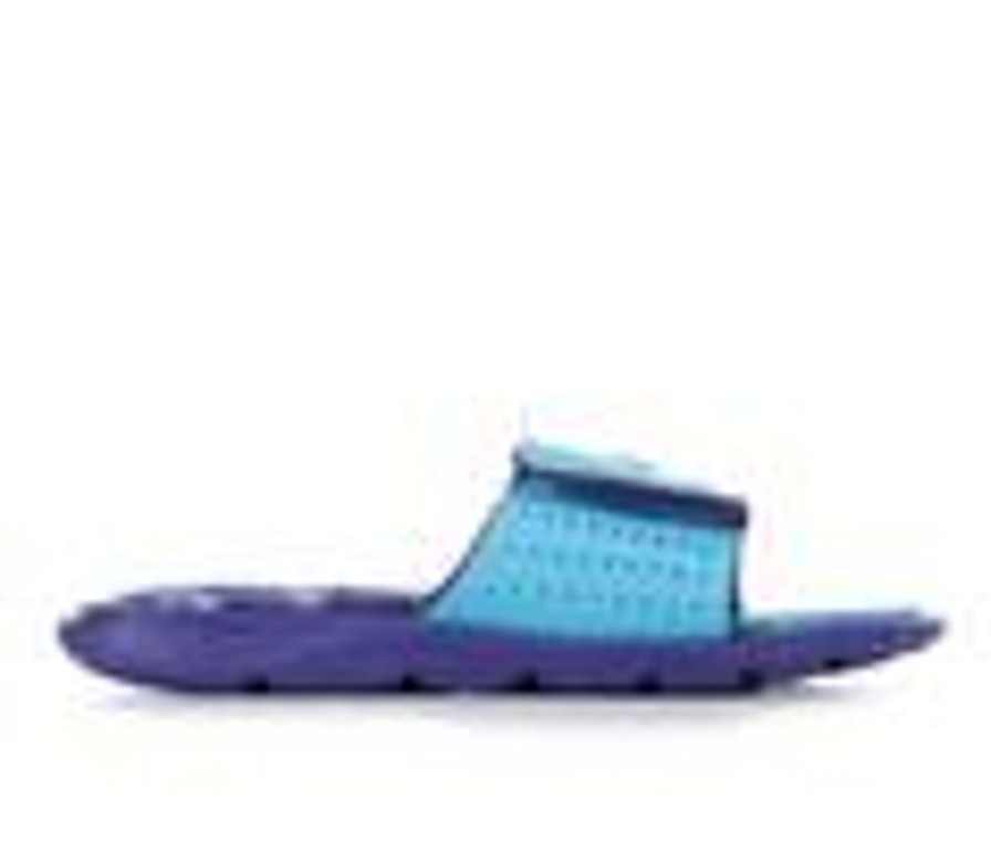 Kids Under Armour Sandals | Boys' Under Armour Little Kid & Big Kid Ignite Graphic Vii Sport Slides Blue Surf