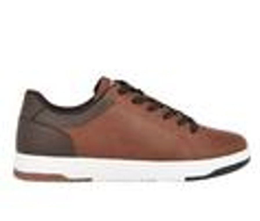 Men Tommy Hilfiger Oxfords | Men'S Tommy Hilfiger Trapeze Casual Shoes Cognac/Drk Brwn