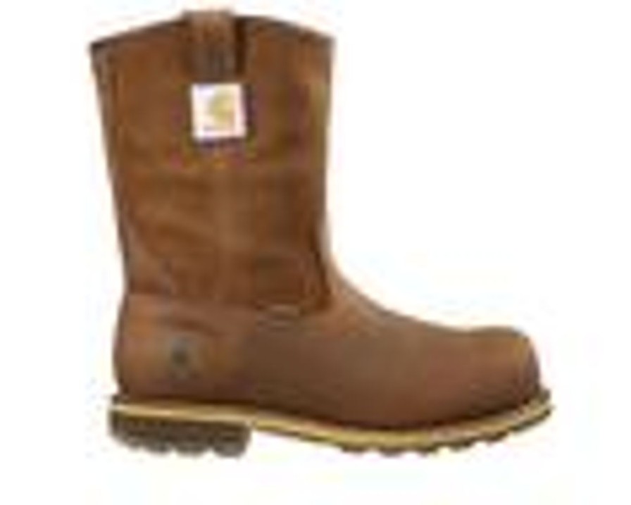 Men Carhartt Electric Hazard | Men'S Carhartt Cmp1453 Welt Steel Toe Pull-On Work Boots Dark Bison