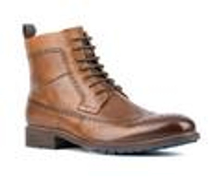 Men Vintage Foundry Co Boots | Men'S Vintage Foundry Co Everard Lace Up Wingtip Dress Boots Tan