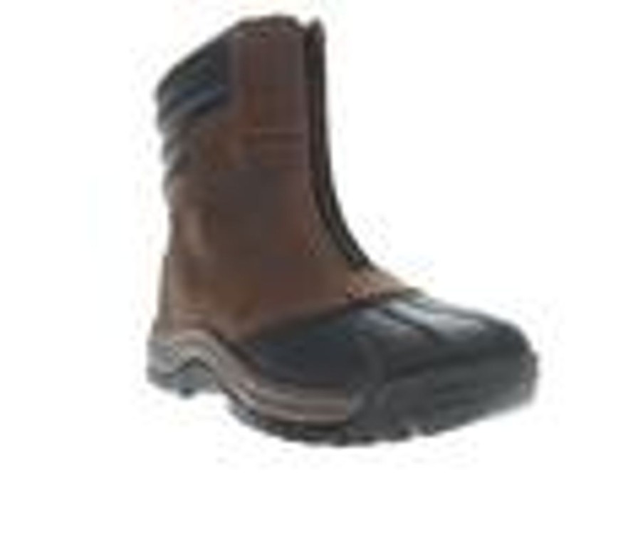 Men Propet Winter And Snow Boots | Men'S Propet Blizzard Tall Zip Waterproof Winter Boots Brown/Black