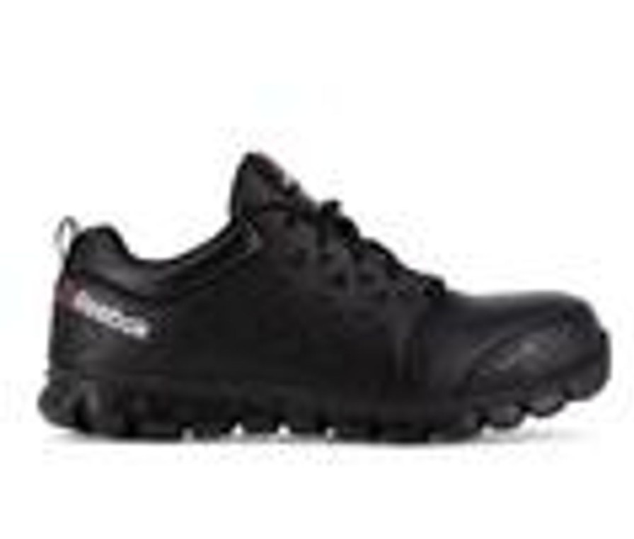 Men REEBOK WORK Electric Hazard | Men'S Reebok Work Sublite Cushion Leather Electrical Hazard Work Shoes Black