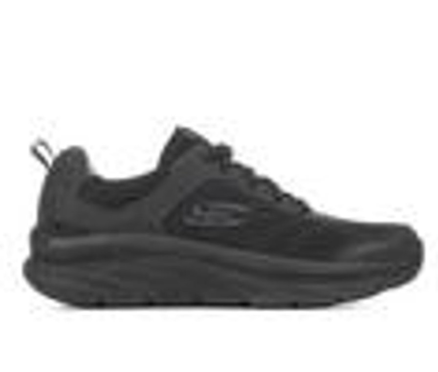 Men Skechers Work Slip Resistant | Men'S Skechers Work 200097 D'Lux Walker Oswah Slip-Resistant Sneakers Black