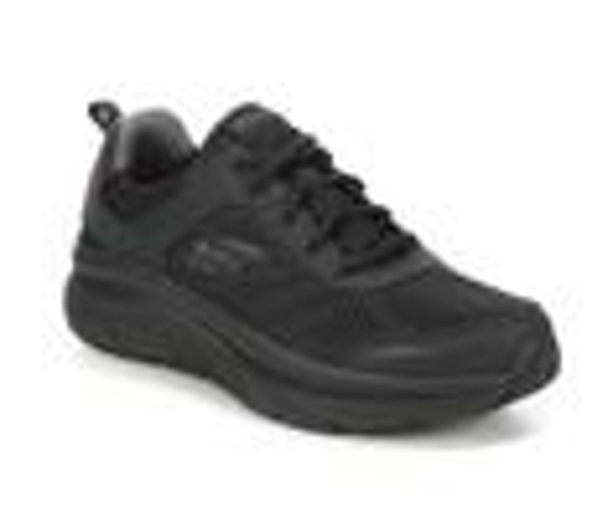 Men Skechers Work Slip Resistant | Men'S Skechers Work 200097 D'Lux Walker Oswah Slip-Resistant Sneakers Black