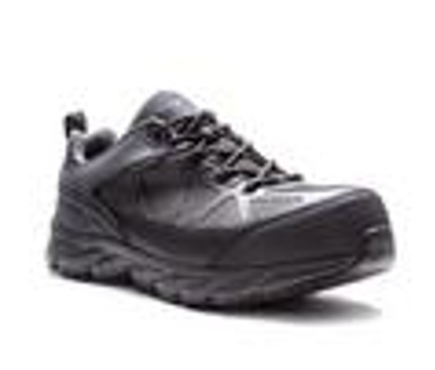 Men Propet Waterproof | Men'S Propet Seeley Ii Work Shoes Black/Grey