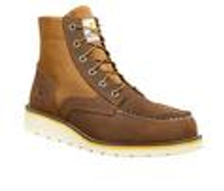 Men Carhartt Electric Hazard | Men'S Carhartt Wedge 6 Brown Leather